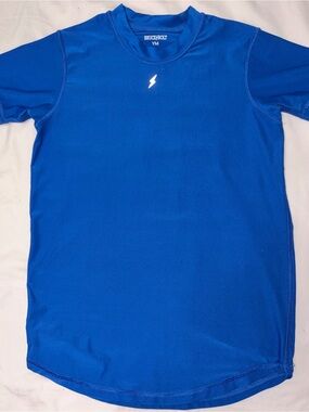 Bruce Bolt royal blue dri- fit shirt sz YM 10-12 EUC